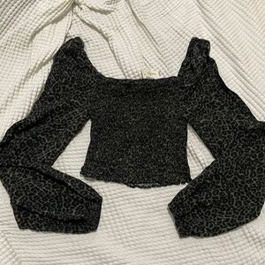 NWT- Aeropostale- S. Animal Print Crop Top